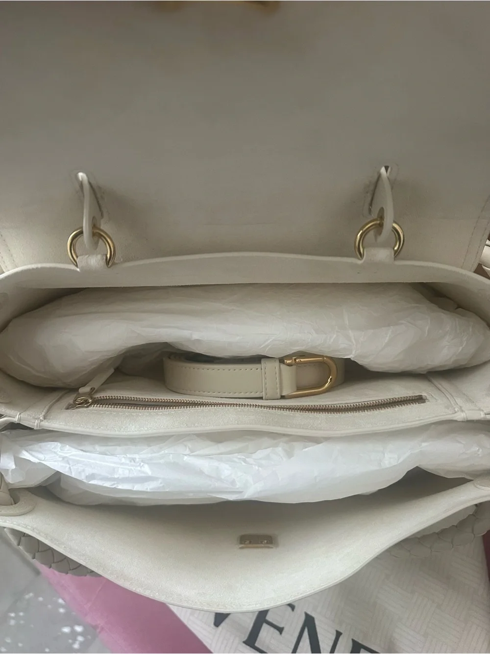 BOTTEGA VENETA Sea Salt Ciao Ciao Medium Leather Top-Handle Bag